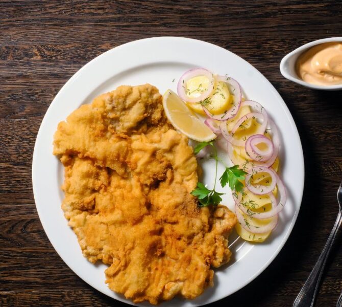 Zwiebelen Schnitzel